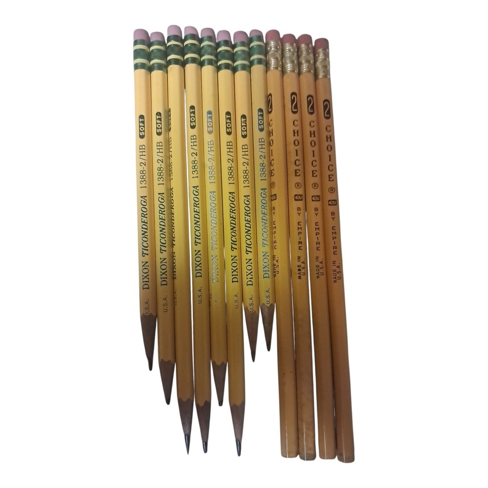 Vtg Lot #2 Pencils. ‎ 8 Dixon Ticonderoga And 4 Empire